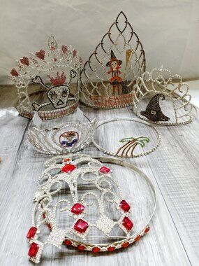 Tiara Pageant Little Witch Halloween Skull Lot